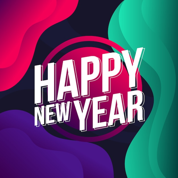 Vector happy new year banner background