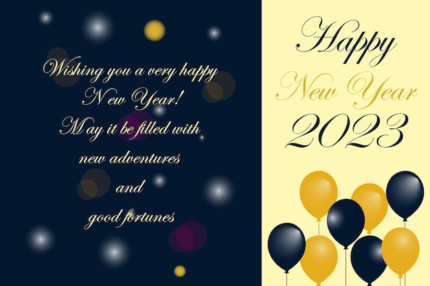 Happy new year banner design template. Happy new year 2023. Vector illustration.
