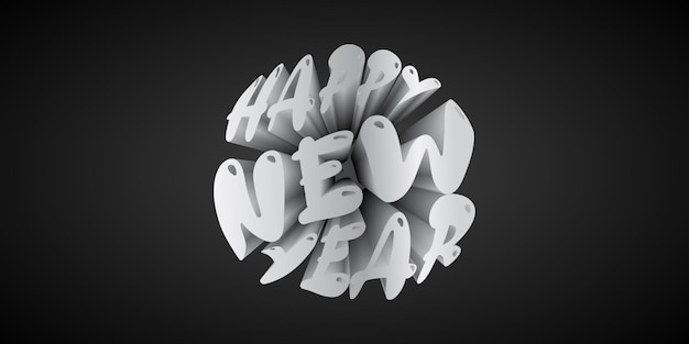 Vector happy new year banner design