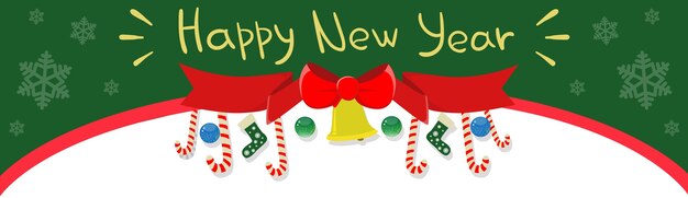 Felice anno nuovo banner holiday celebration decoration