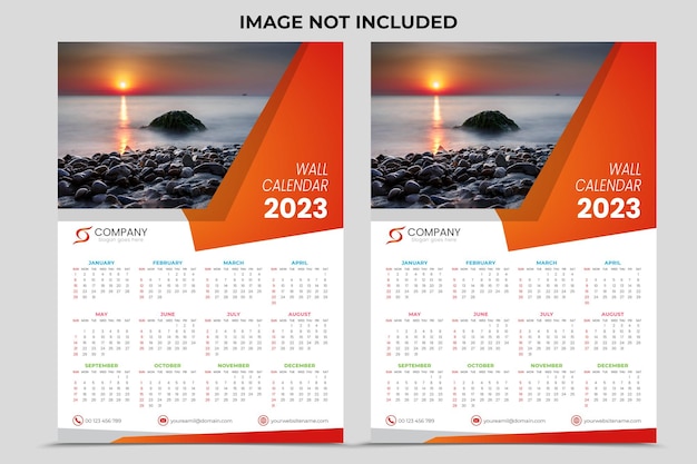 Happy New Year. Calendar 2023 vector design Template