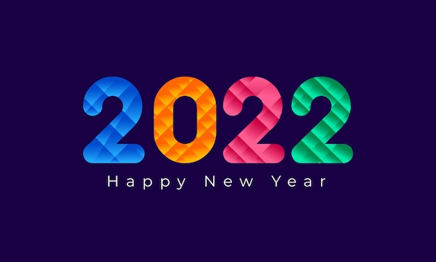 Felice anno nuovo calendario intestazione 2022 biglietto di auguri modello di sfondo
