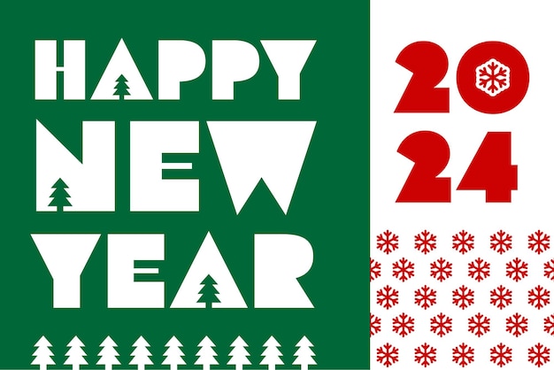 Vector happy new year card design new years concept celebration card pine tree and snowflake vectors