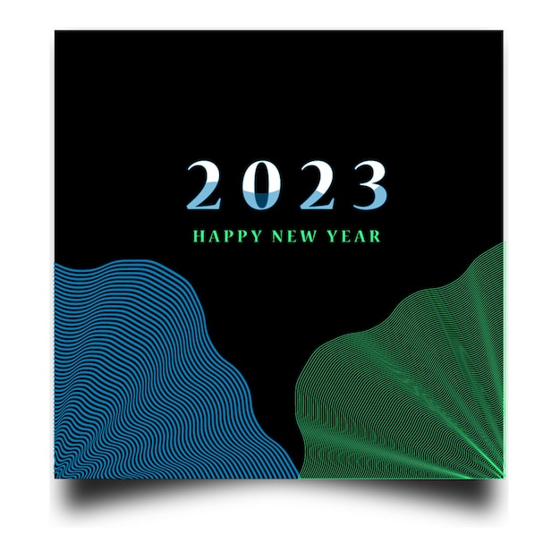 Happy new year card with  background 2023