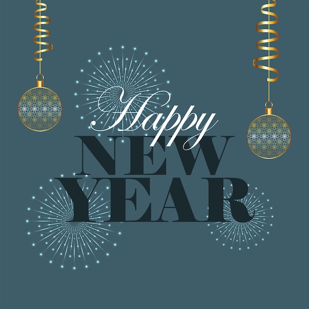 Vector happy new year celebration card