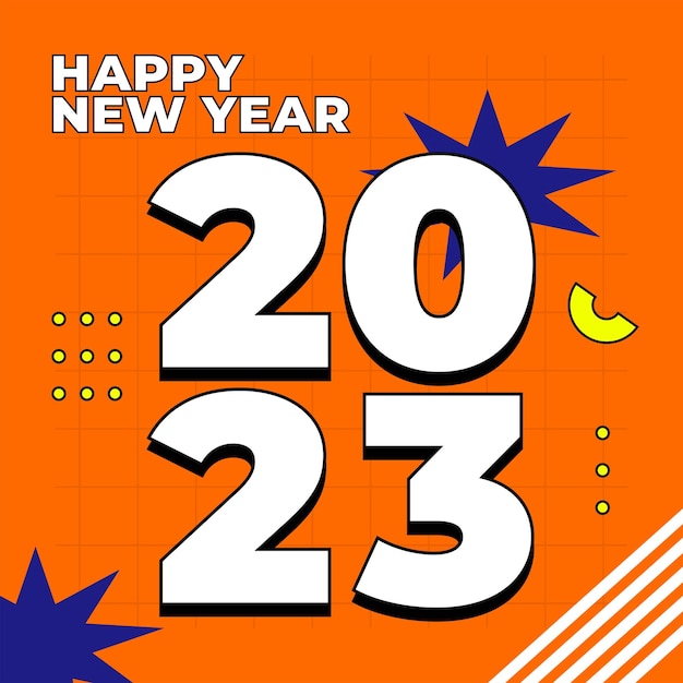 Vector happy new year celebration instagram posts