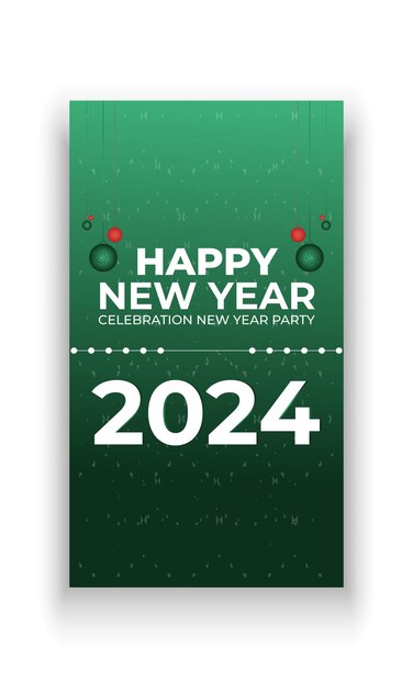 Vector happy new year celebration social media story template