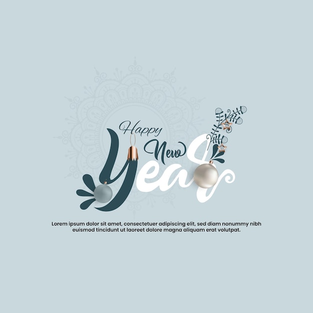 Vector happy new year creative ads