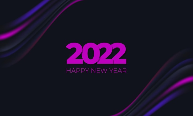 Happy new  year dark color festive background