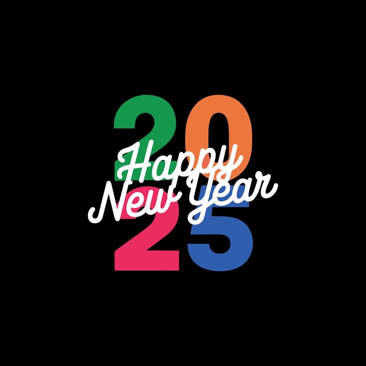 Vector happy new year design 2025