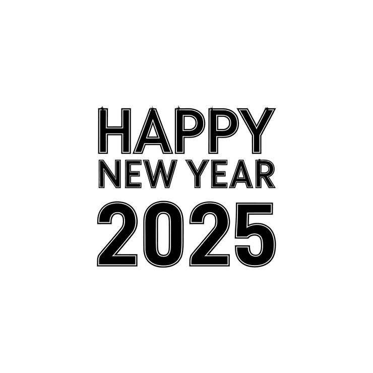 Vector happy new year design 2025