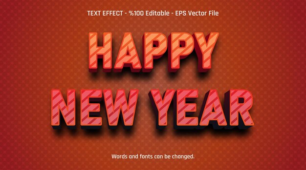 Happy New Year editable text effect