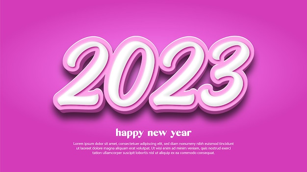 с новым годом доб дизайн 2023 номер дизайн шаблона векторная иллюстрация