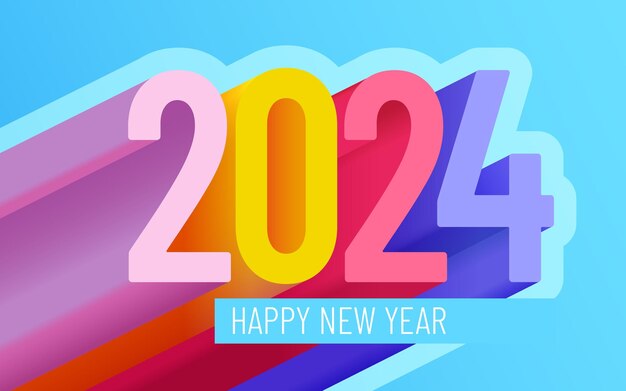 Happy new year feestelijke poster of banner ontwerp