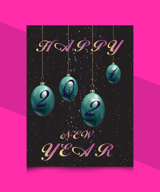 дизайн листовки с поздравлениями с Новым годом
