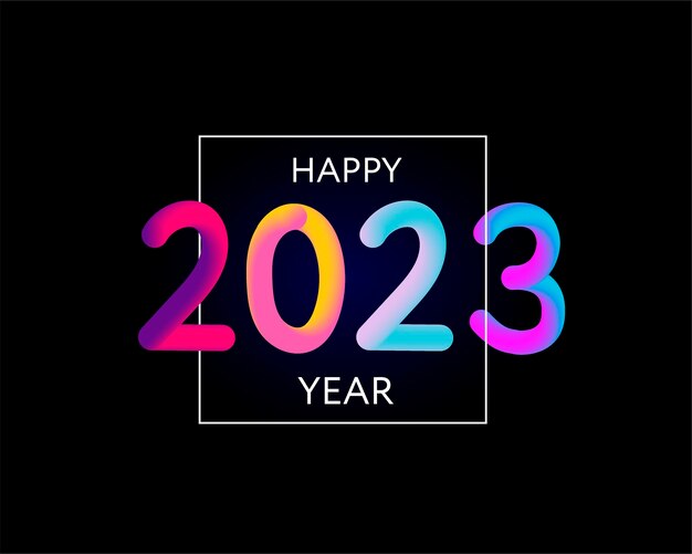 Happy new year future metaverse neon text neon with metal effect numbers and futurism lines vector g