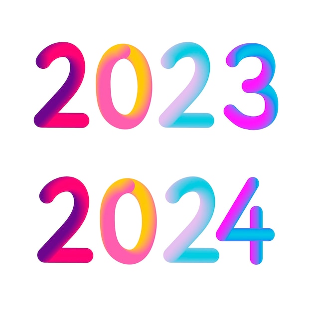 Happy new year future metaverse neon text neon with metal effect numbers and futurism lines vector g