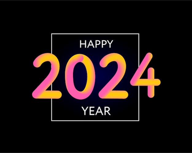 Happy new year future metaverse neon text neon with metal effect numbers and futurism lines vector g