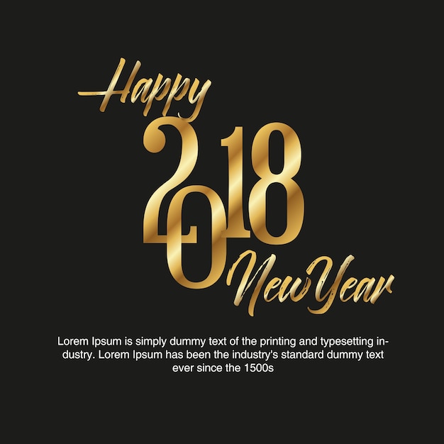 Vector happy new year greeting background