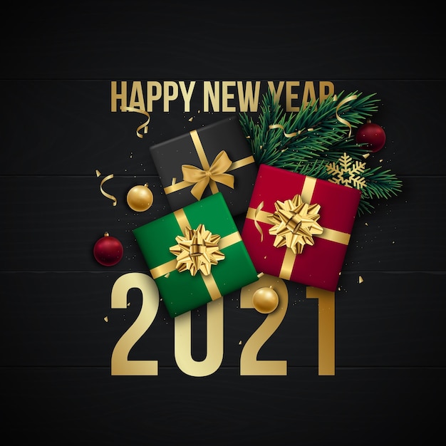 Vector happy new year greeting banner