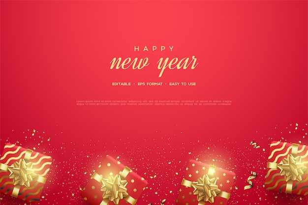 Happy new year greeting card