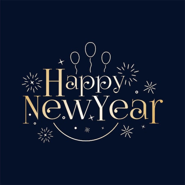 Vector happy new year greeting celebration premium vector