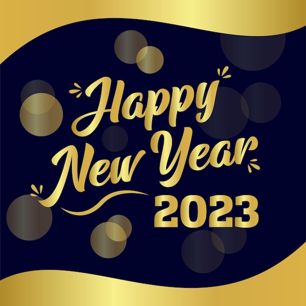 Happy new year greeting template vector design