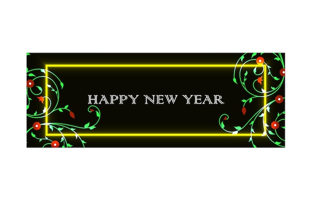 Vector happy new year illustration art with beautiful background design