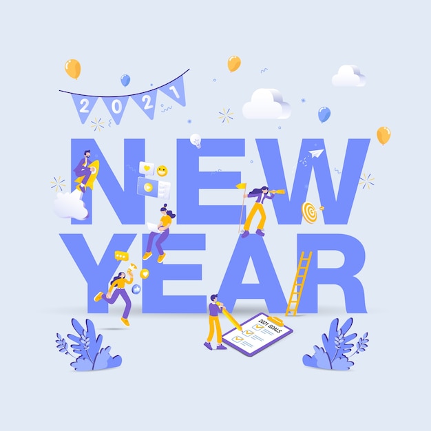 Vector happy new year illustration