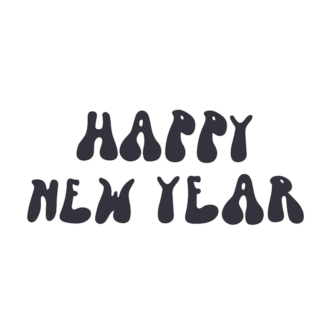 Happy New Year lettering quote