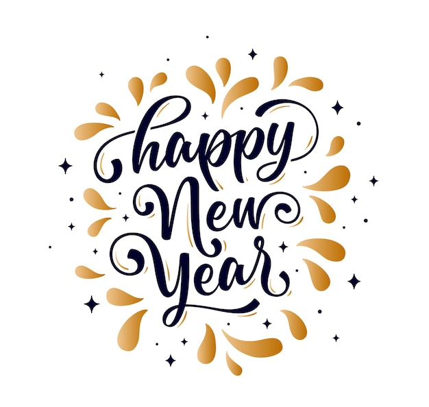 Vector happy new year. lettering text for happy new year or merry christmas.