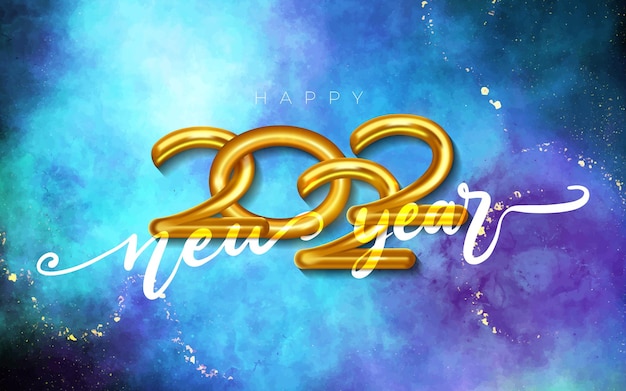 Happy new year. lettering text for happy new year