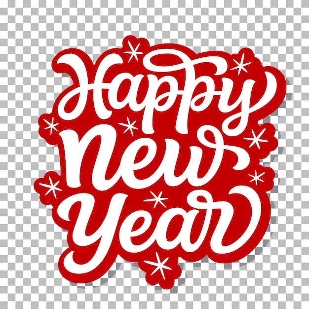 Happy new year lettering