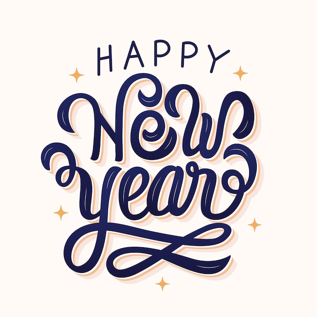 happy new year lettering