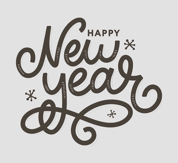 Happy new year lettering