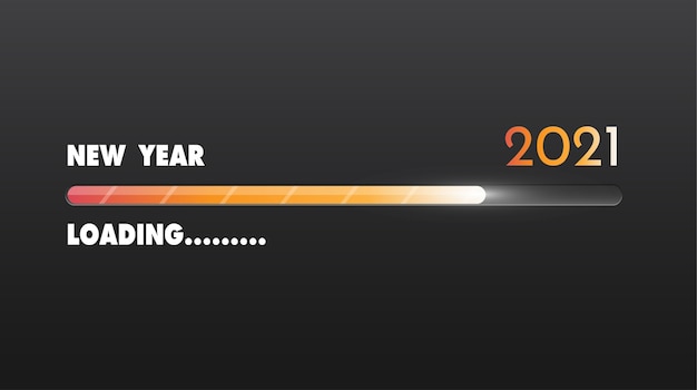 Vector happy new year loading bar