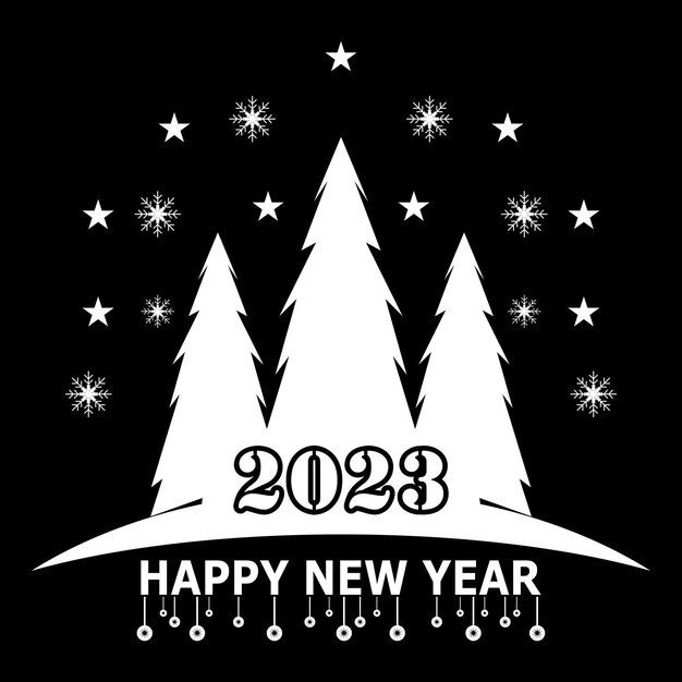 Happy New Year Logo Vector Illustration