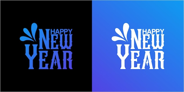 Vector happy new year logo