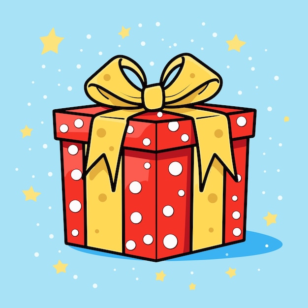 Buon anno e buon natale scatole regalo di cartoni animati per il compleanno illustrazione vettoriale
