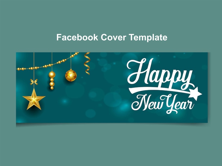 वेक्टर happy new year party celebration poster cover vector template