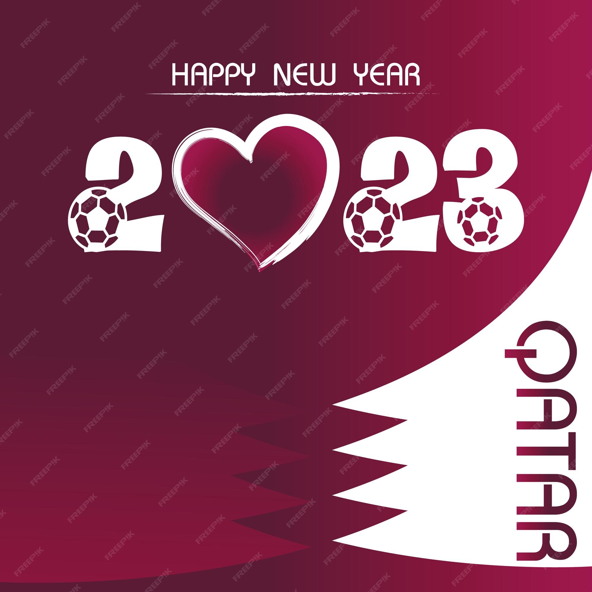 Premium Vector Happy new year qatar 2023 design post