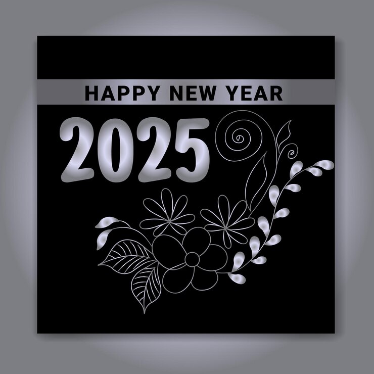 Vector happy new year social media template