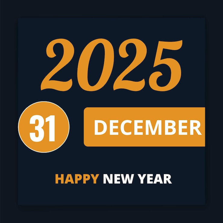 Vector happy new year social media template