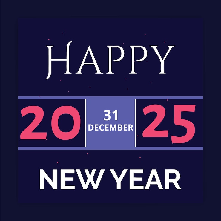 Vector happy new year social media template
