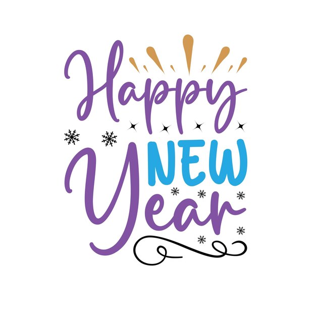 Felice anno nuovo file di taglio in formato svg