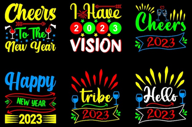 Happy New Year SVG Design.