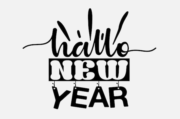 Vector happy new year svg design