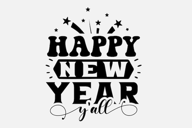 Vector happy new year svg design