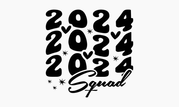 Happy new year svg Happy new year 2024 t shirt new year svg bundle Cut File Cricut Silhouette