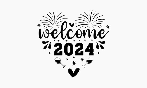 Happy new year svg Happy new year 2024 t shirt new year svg bundle Cut File Cricut Silhouette